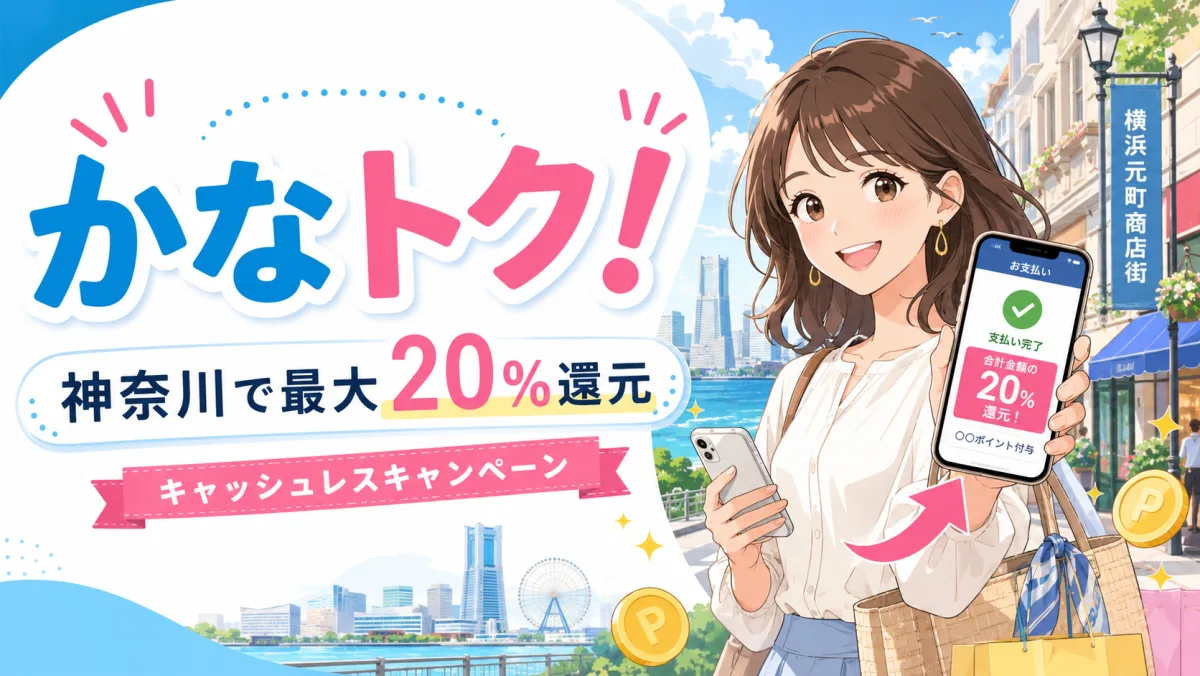 かなトク！神奈川県のキャッシュレス還元キャンペーンを解説。支払い方法ごとのお得な使い方と還元上限まとめ